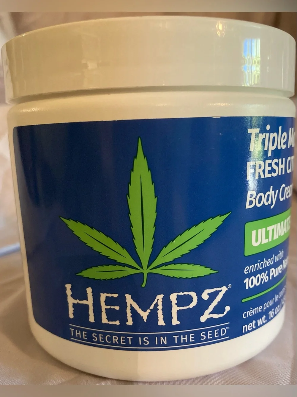 Hempz Triple Moisture Fresh Citrus Body Cream w/ Hemp Seed Oil